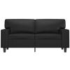 vidaXL 2-Sitzer-Sofa Schwarz 120 cm Kunstleder