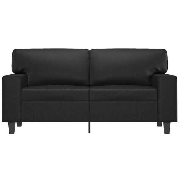 vidaXL 2-Sitzer-Sofa Schwarz 120 cm Kunstleder