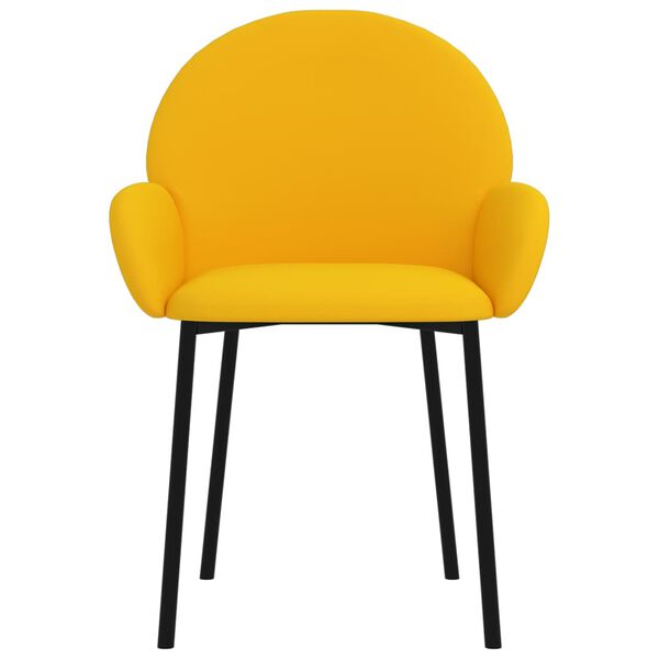 vidaXL Esszimmerstühle 2 Stk. Gelb Samt