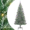 vidaXL K&uuml;nstlicher Weihnachtsbaum beschneit mit LED Licht 210 cm