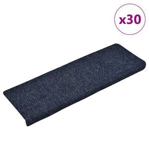 vidaXL Stufenmatten Selbstklebend 30 Stk. 65x21x4 cm Blau Rechteckiger Rand