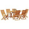vidaXL Garten Essgruppe 7 pcs Braun Akazie Massivholz