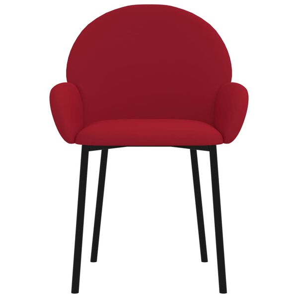 vidaXL Esszimmerstühle 2 Stk. Weinrot Samt