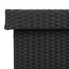 vidaXL Gartentruhe mit Rollen Schwarz 160x55x75 cm Poly Rattan