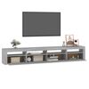 vidaXL TV-Schrank mit LED-Leuchten Grau Sonoma 240x35x40 cm