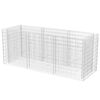 vidaXL Gabionen-Hochbeet Stahl 270&times;90&times;100 cm