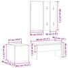 vidaXL Flurm&ouml;bel-Set Wandmontiert mit Spiegel 5 pcs Holzwerkstoff