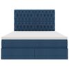 vidaXL Bett mit Stauraum und LED mit LED Blau 140 x 200 cm Polyester