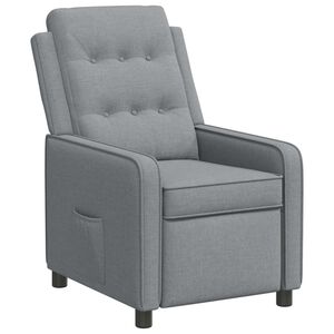 vidaXL Liegestuhl Hellgrau 65 x 93 x 102 cm Stoff