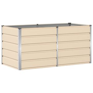 vidaXL Pflanzk&uuml;bel Elfenbein 160 x 80 x 75 cm Stahl