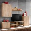 vidaXL TV-Schrank-Set Wandmontiert 5 pcs Sonoma-Eiche 221 x 30 x 80 cm