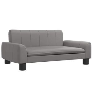 vidaXL Hundebett Grau 70x45x30 cm Kunstleder