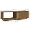vidaXL TV-Schrank Honigbraun 110x30x33,5 cm Massivholz Kiefer