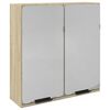 vidaXL Bad-Spiegelschrank Sonoma-Eiche 64,5x20x66,5 cm Holzwerkstoff