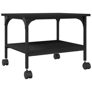 vidaXL Druckerst&auml;nder 2 Ablagen Schwarz 50x40x38 cm Holzwerkstoff
