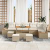 vidaXL Gartensofa-set 10 pcs Beige Poly-Rattan