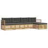 vidaXL Outdoor-Sofagarnitur 5 stk. Wei&szlig; und Anthrazit Polyester