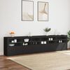 vidaXL Sideboard mit LED-Leuchten Schwarz 283x37x67 cm
