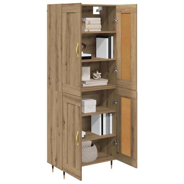 vidaXL Highboard Artisan-Eiche 69,5 x 34 x 90 cm Holzwerkstoff