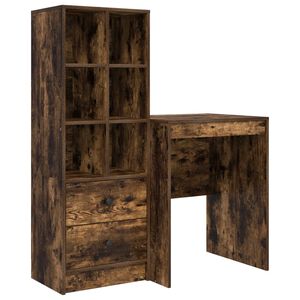 vidaXL Schreibtisch Ger&auml;ucherte Eiche 105,5 x 50 x 127 cm 2 stk.