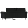 vidaXL 2-Sitzer-Sofa Schwarz 140 cm Kunstleder