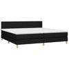 vidaXL Boxspringbett mit Matratze Schwarz 200x200 cm Stoff
