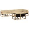 vidaXL Outdoor-Sofagarnitur 8 Stk. Wei&szlig; und Beige