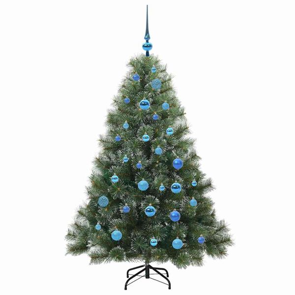 vidaXL K&uuml;nstlicher Weihnachtsbaum mit 150 LEDs Gr&uuml;n 150 cm PE und PVC