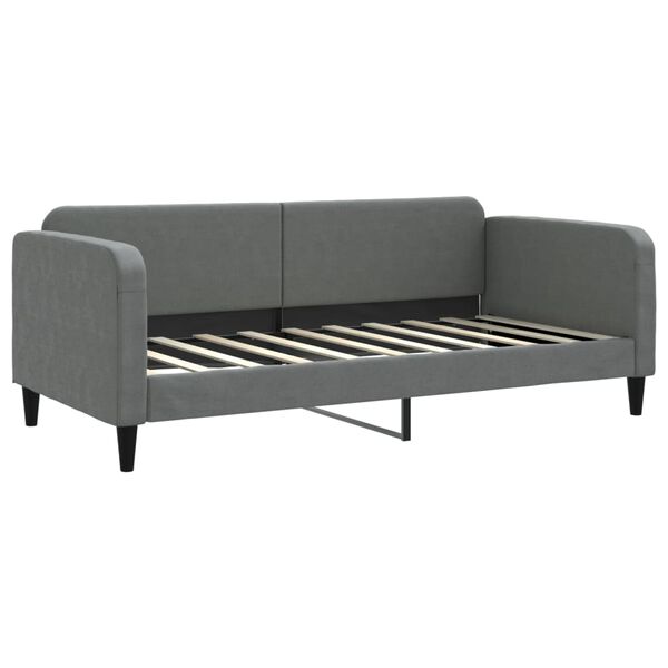 vidaXL Tagesbett Ausziehbar mit Schubladen Dunkelgrau 90x190 cm Stoff