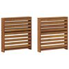 vidaXL Armlehnen 2 pcs Braun 58,5 x 10 x 61 cm Holzwerkstoff