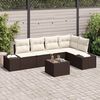 vidaXL Gartensofa-set 6 pcs Braun Poly-Rattan