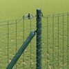 vidaXL Zaun mit Pfosten Gr&uuml;n 1,4 x 10 m Stahl und PVC