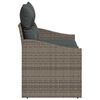 vidaXL Garten-Sofa mit Kissen 123 x 62 x 69 cm Poly-Rattan