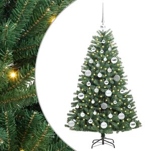 vidaXL K&uuml;nstlicher klappbarer Weihnachtsbaum mit 150 LEDs Gr&uuml;n 120 cm