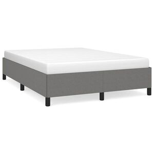 vidaXL Bettgestell ohne Matratze Dunkelgrau 137x190 cm Stoff