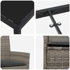 vidaXL Garten Essgruppe 7 pcs Grau Poly-Rattan