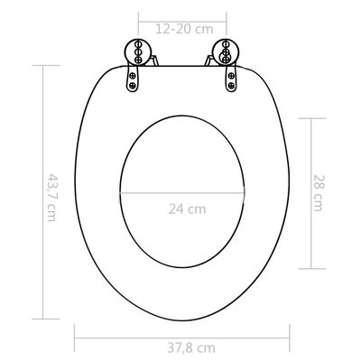 vidaXL Toilettensitze 2 Stk. Soft-Close-Deckel MDF Porzellan-Design