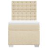 vidaXL Boxspringbett mit Matratze Creme 80x200 cm Stoff