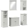 vidaXL Badezimmerm&ouml;bel-Set VIGO 5 pcs Antik Wei&szlig; Massives Kiefernholz