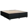 vidaXL Boxspringbett mit Matratze Schwarz 180x200 cm Stoff