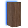 vidaXL TV-Wandschrank mit LED-Leuchten Braun Eichen-Optik 30,5x35x70cm