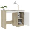 vidaXL Schreibtisch Weiß Sonoma-Eiche 100x50x76 cm Holzwerkstoff