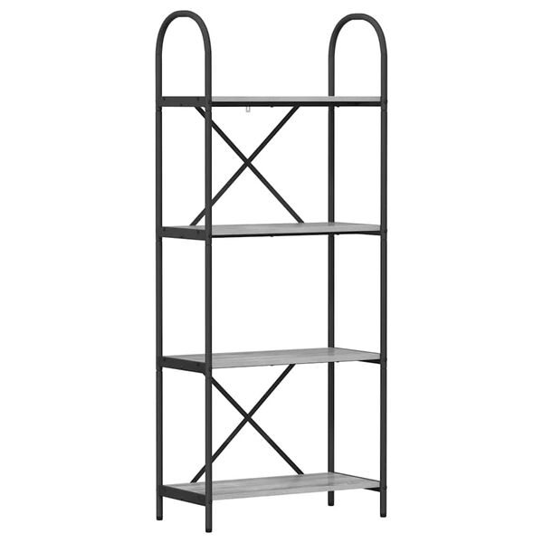 vidaXL B&uuml;cherregal Graues Sonoma 60 x 30 x 146 cm Holzwerkstoff