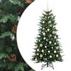 vidaXL K&uuml;nstlicher Weihnachtsbaum mit Weihnachtskugel 150 cm 150 LEDs