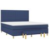 vidaXL Boxspringbett mit Matratze Blau 180x200 cm Stoff