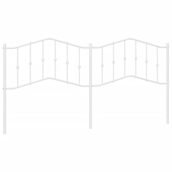 vidaXL Kopfteil Metall Weiß 200 cm