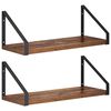 vidaXL Wandregale 2 stk. Altholz 40 x 16 x 15,5 cm