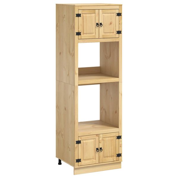vidaXL Schrank SKI Honigbraun 66 x 58 x 207 cm Massives Kiefernholz