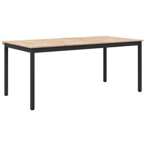 vidaXL Esstisch Natur 140 x 80 x 75 cm Massives Kiefernholz