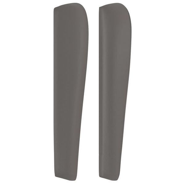 vidaXL Kopfteil mit Ohren Grau 93x23x118/128 cm Kunstleder